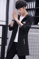 秋季新款外套男韩版潮夹克男装修身男士风衣中长款JK33/P70，男装风衣，星座1506-1