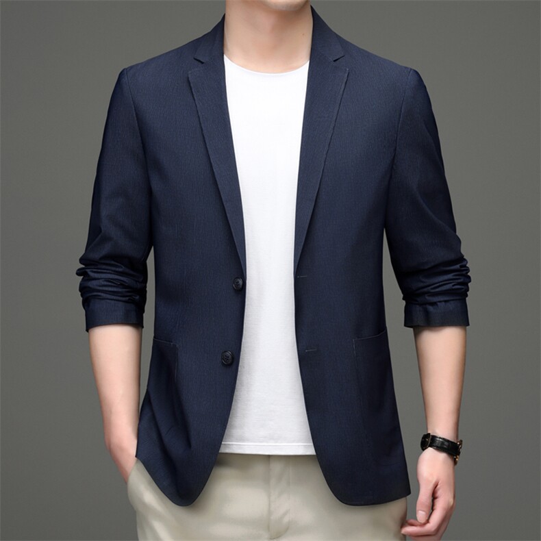 男士西服休闲西装外套男春秋单西秋季中年爸爸装2023新款单件上衣,男装西服,电商B212（原钱塘6029）