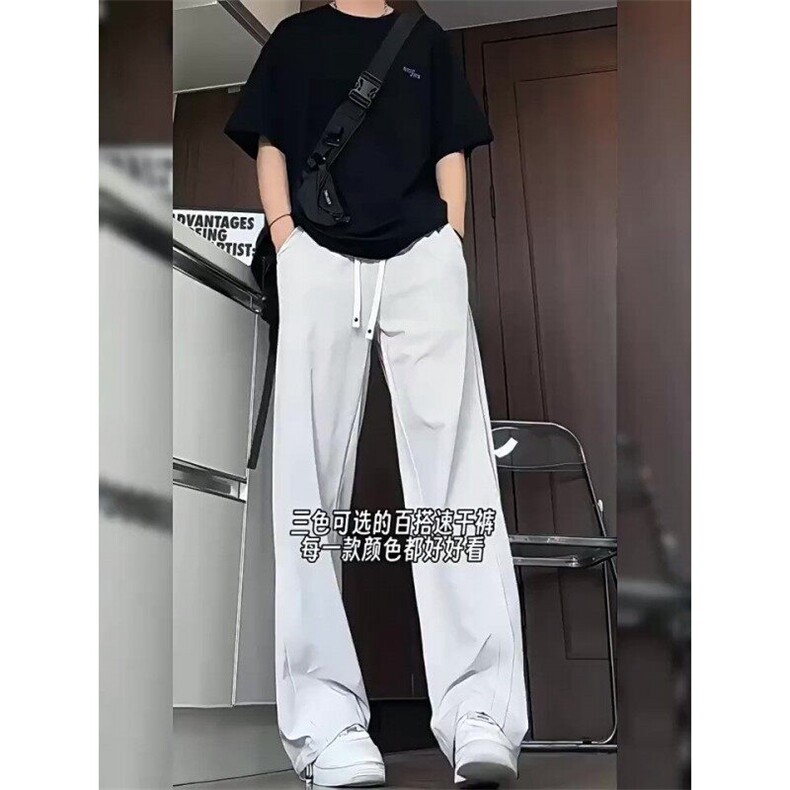 抖音品质夏季薄款冰丝休闲裤长裤子K2530P25,男装休闲裤,星座1904A