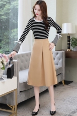 2021新款秋装女装套装半身裙套装毛衣羊毛衫套装休闲淑女，女装套装/套裙，欣贝拉