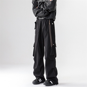 春季加长版工装裤男高个子阔腿直筒伞兵裤188cm110裤子KZ012P78图片