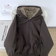 双面穿派克服2025年冬装新款棉服女皮草夹克座山雕慵懒感加厚外套，男装夹克，星座506A