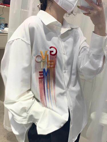 8066重工刺绣衬衫，女装衬衫，Queena PHoebe