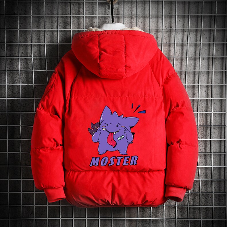 MY16087-P100加厚加绒连帽衣男大码服男面包服男网格挂拍,男装棉衣,电商A040A