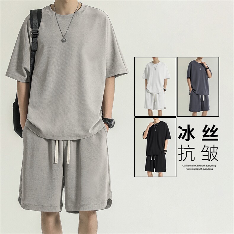 运动套装短袖短裤衣服一套搭配痞帅高端帅气TZ10-特批-65图片