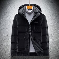 22冬季中青年男士时尚休闲90白鸭绒连帽羽绒服外套AJY82138-P275，男装羽绒服，电商B212（原钱塘6029）