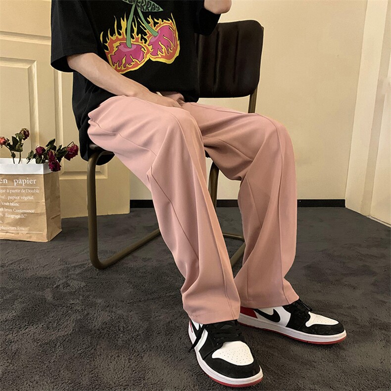 XZ213-DK13-P45控58港风大码纯色质感系带休闲运动裤男长裤，女装休闲裤，星座213