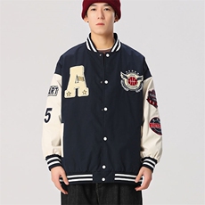 秋款棒球服夹克外套男潮牌无影墙刺绣情侣学生22129-P80控128，男装夹克，星座717