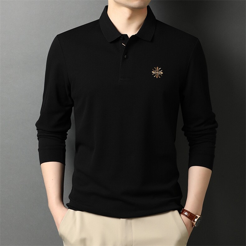 BP6617钱塘2020-2中年男士纯长袖t恤翻领休闲POLO衫主推款P62,男装T恤,钱塘207-2