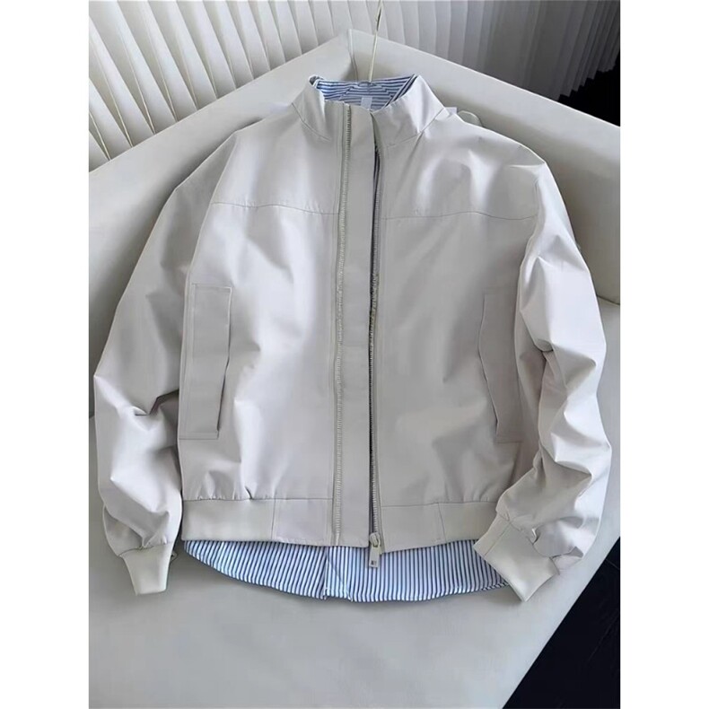 WE2022-P68飞行员夹克外套男高级感痞帅春秋设计感机车服棒球服,男装夹克,电商B323A
