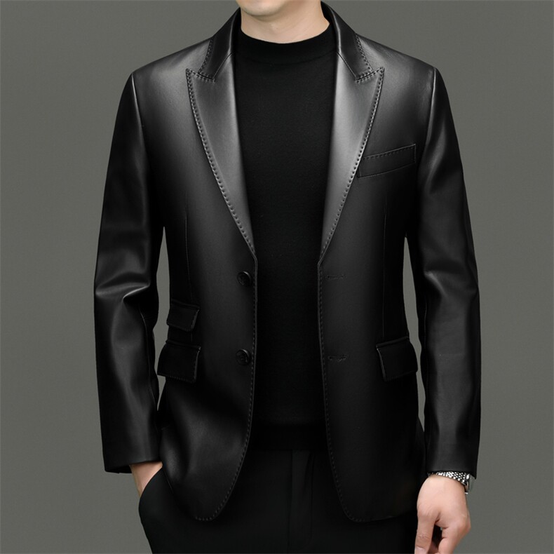 DLSN28129秋冬新款海宁男士绵羊皮皮衣皮西服休闲男装外套，男装西服，电商B360