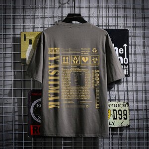 2021夏季新网格挂拍日系大码男已注册卡通印花短袖T恤T1074-P25图片