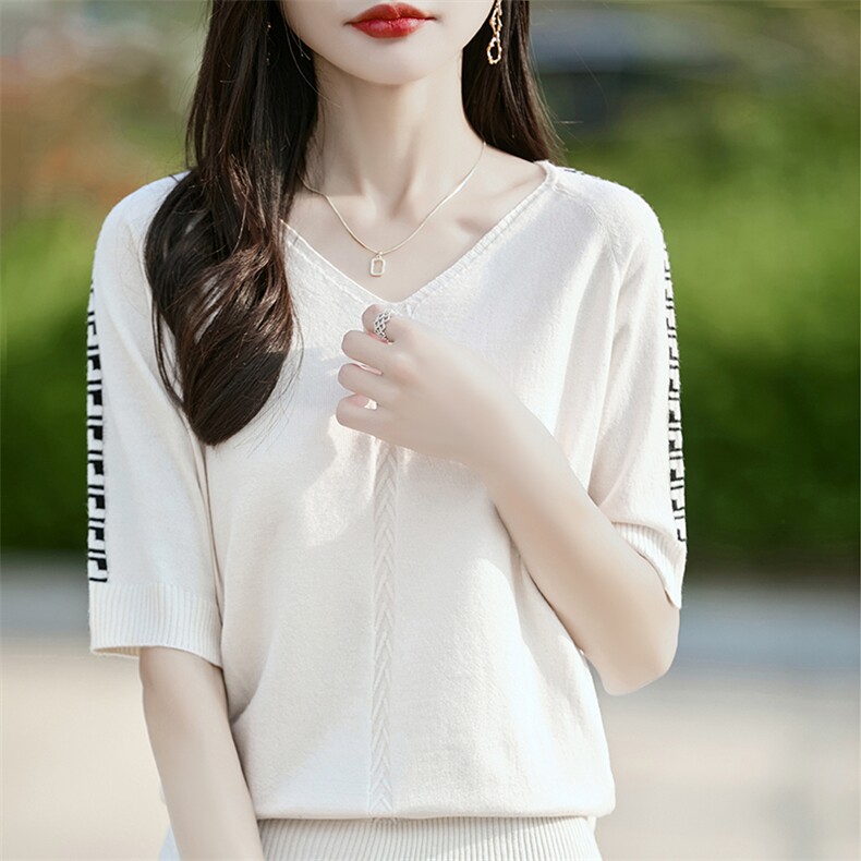 2025春季新款安迪绒修身短袖女,女装T恤,斯美雅安迪绒