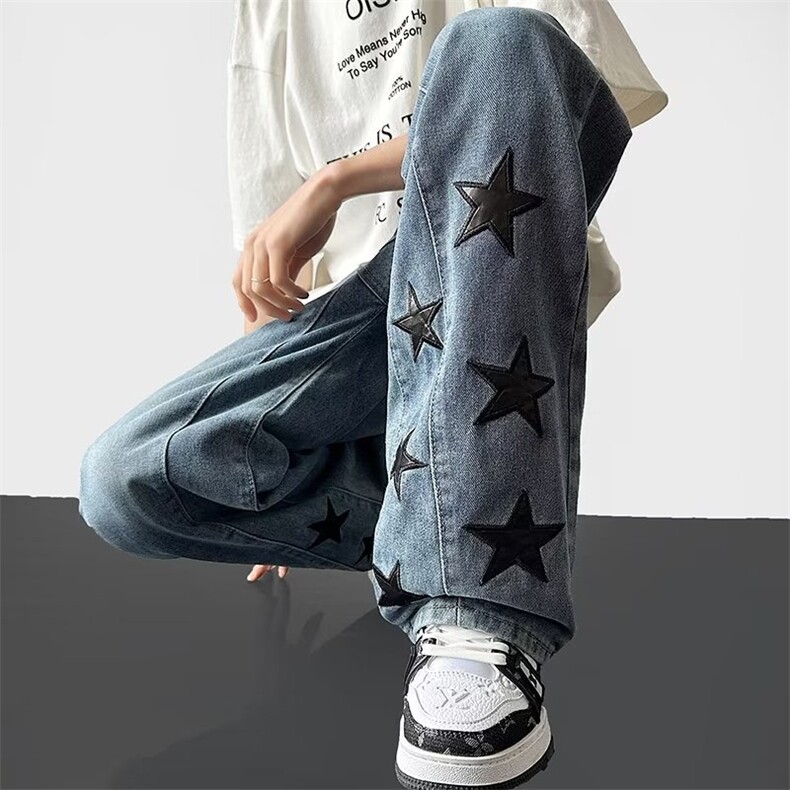 裤子高街水洗牛仔裤男C953P42图片