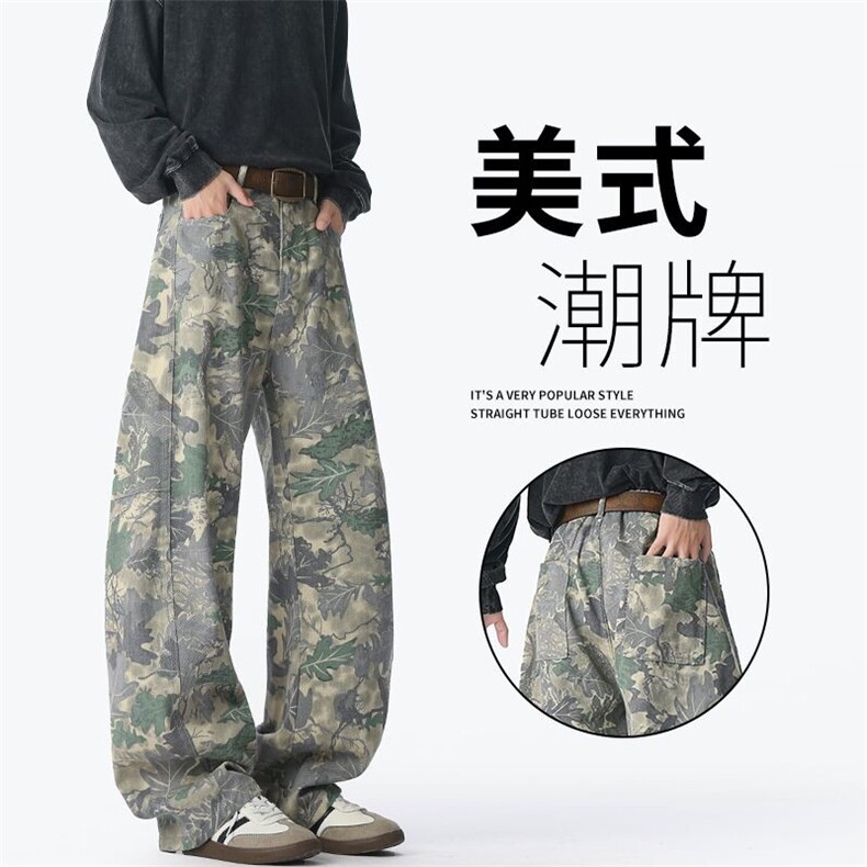 2025年新款美式高街弯刀牛仔裤M-2XL-K2615-P60图片