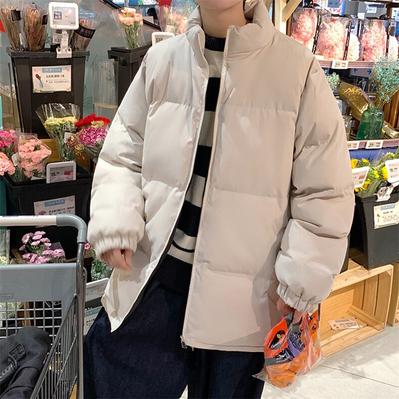 光版二开加厚棉衣男立领棉服棉袄冬季潮A266-P03-P30特批黑色35图片