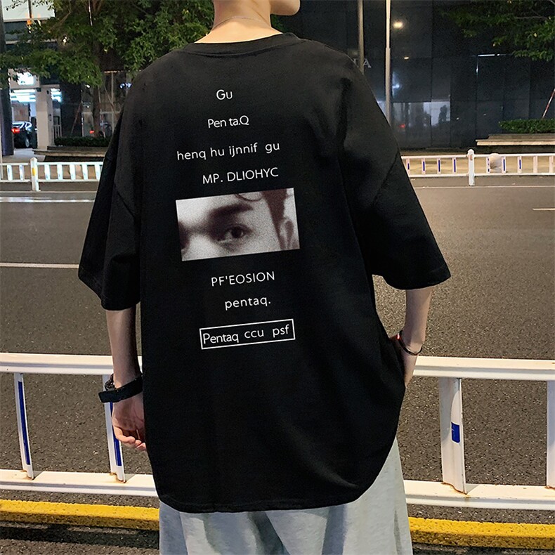 港风何电商A088-DT8596-TP20100夏款宽松短袖T恤控35,男装T恤,电商A088
