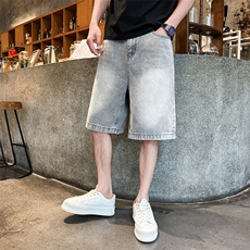 夏季痞帅宽松牛仔短裤Z038#-P45，男装牛仔裤，星座905