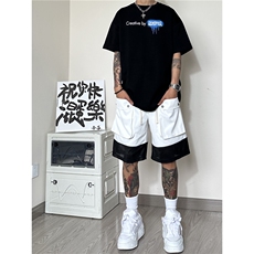 2025夏季新款男休闲五分裤A061-ED50016-P50控68-聚酯纤维，男装牛仔裤，电商A061-1