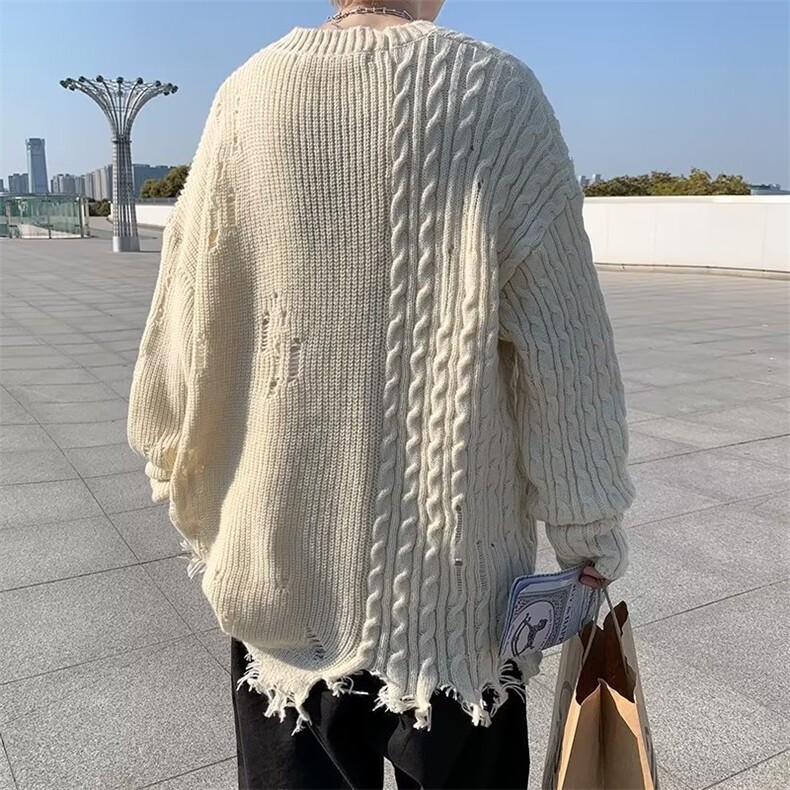 美式街头暗黑系纯色oversize毛衣男款MY176P43,男装针织衫/毛衣,星座1116-2