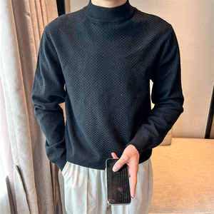 现货秋冬半高领男装针织衫/毛衣打底衫 W6002-P50图片