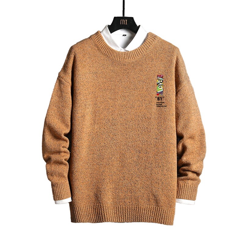M19169-P45加绒款-P65加厚加绒毛衣男大码毛线衣男针织衫网格,男装针织衫/毛衣,电商A040A