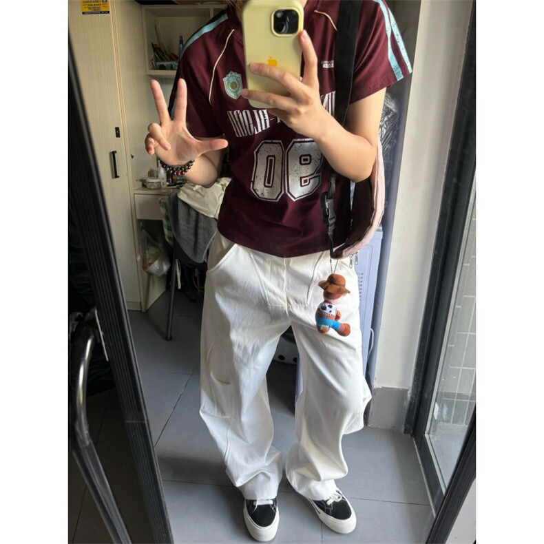 【有货】cleanfit白色弯刀裤男夏季美式vibe风裤子KNZ19LL-P60,男装休闲裤,星座1007（原301D）