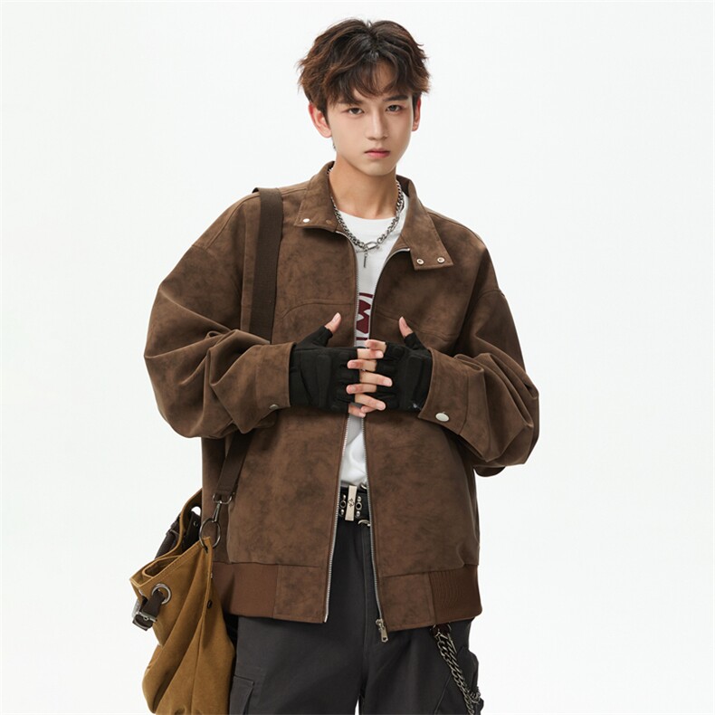 棒球服特批P75美式潮牌复古工装开衫外套男宽松休闲夹克男SY2507，男装夹克，星座610B-1