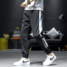 秋季新款日系内景沙发大码拼接印花束脚休闲裤潮哈伦裤G03，男装休闲裤，星座301D(原星座1004-8）