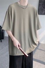 冰丝T恤X5505-TP25控价482024夏季港风外景大码纯色透气短袖男，男装T恤，电商A102-1