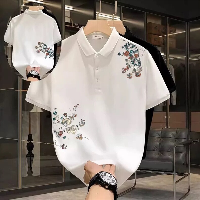 潮牌轻奢Polo衫短袖T恤男夏季新款潮流休闲翻领上衣半袖PL54P32,男装T恤,星座1013-5
