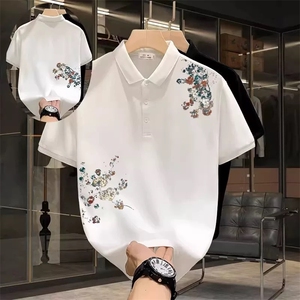 潮牌轻奢Polo衫短袖T恤男夏季新款潮流休闲翻领上衣半袖PL54 P32图片