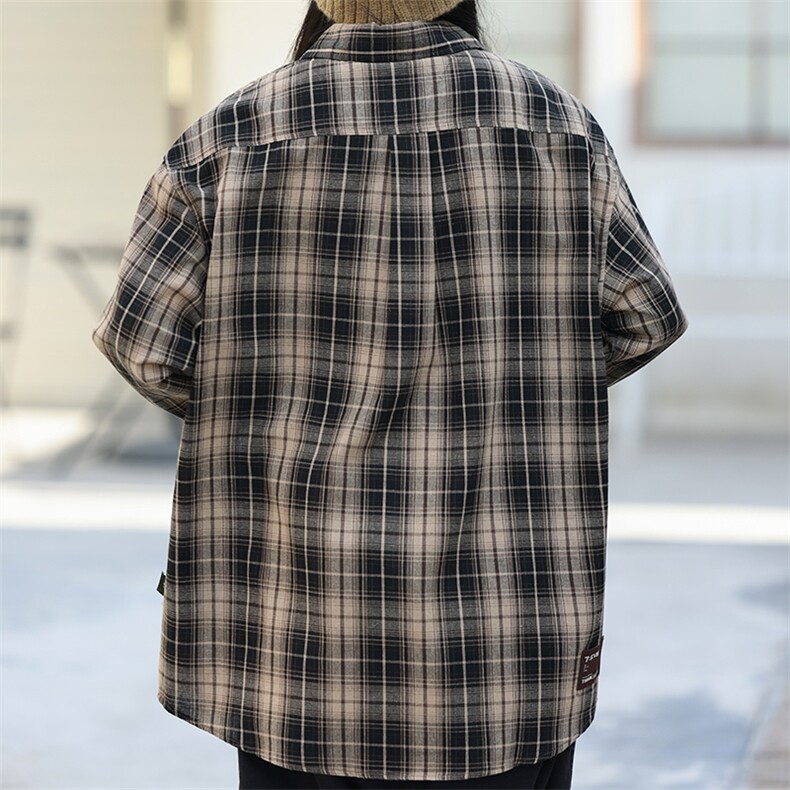 24秋经典格子长袖衬衫中性风格917-1-25152P58,男装衬衫,星座917-1