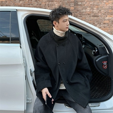 加棉加厚毛呢大衣短款风衣外套504-F23-P85控128(加棉P95控138)，男装毛呢大衣，星座504