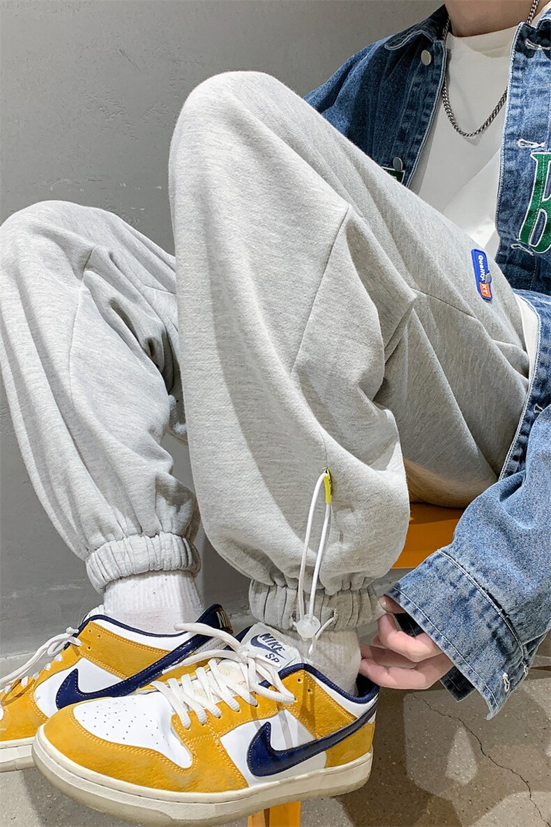 秋季休闲裤男宽松束脚裤百搭卫裤D329-QM1108-P50-控68,男装休闲裤,电商D329