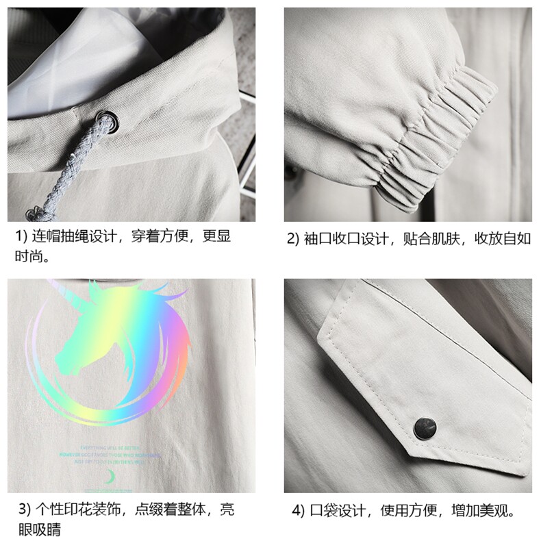 JK41138-P85加棉款-P115纯棉连帽夹克男士大码工装夹克男网格,男装夹克,电商A040A