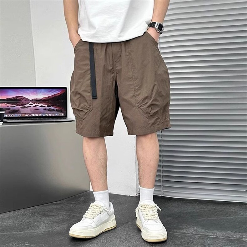 日系潮牌复古大口袋工装短裤男夏季薄款户外速干宽松休闲五分裤男,男装牛仔裤,星座506A