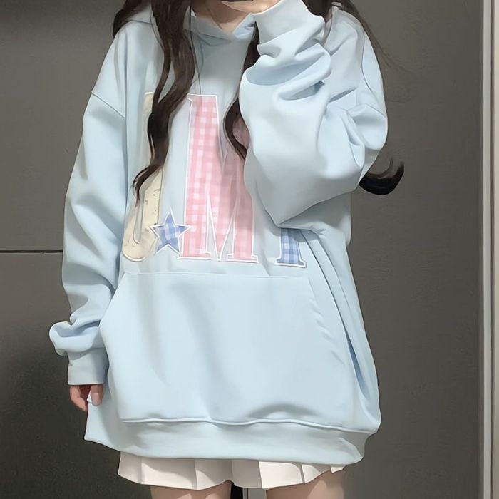 5342-P50原版做工#贴布刺绣休闲宽松卫衣薄款/加绒,女装卫衣/绒衫,星座617A-2