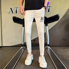 2025春季新款男士修身小脚休闲裤百搭九分裤社会小伙潮901H05P45，男装休闲裤，星座901
