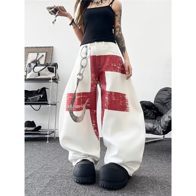 N9009-P53时尚百搭原宿流行气质牛仔裤潮流文艺慵懒ins新款，男装牛仔裤，电商B323A