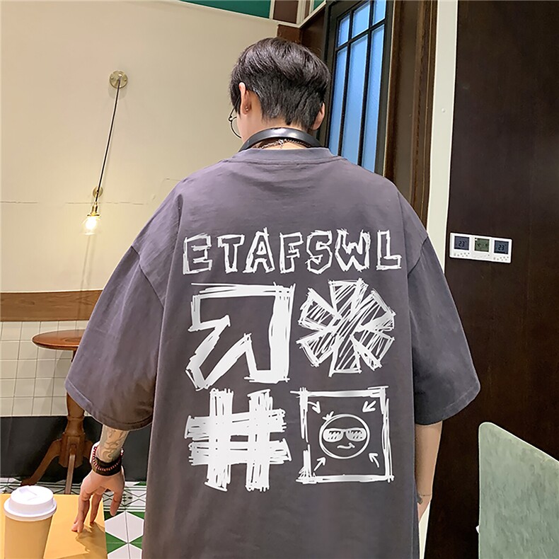 重磅240克精梳双纱精密赛格纺T恤纯棉印花短袖男T6347特P19,男装T恤,星座610B-1