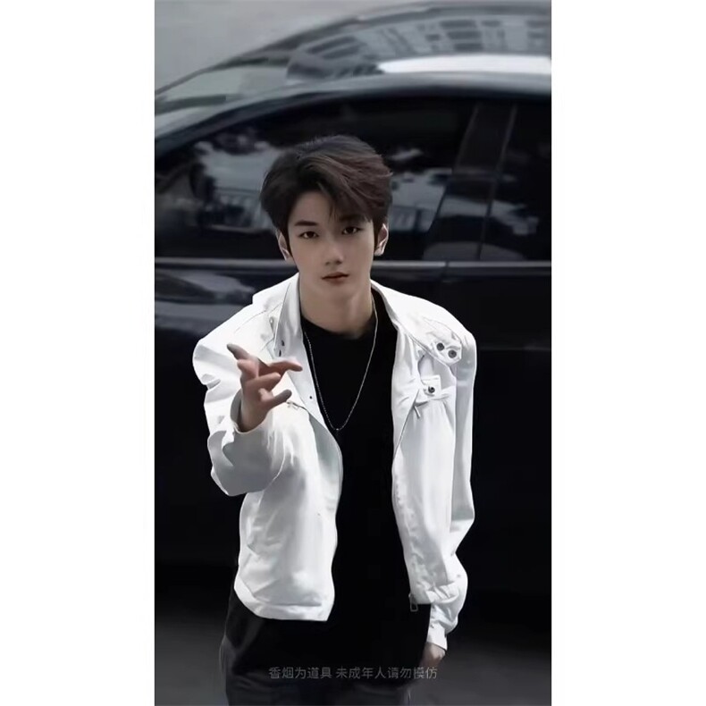 W10291-P58网图现货高级感短款立领垫肩外套韩版潮牌机车服夹克,男装夹克,星座1608