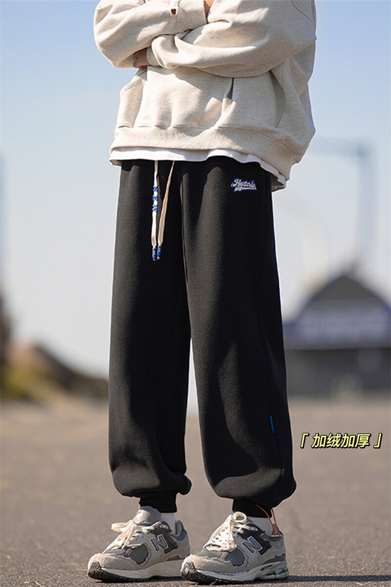2024冬季新款cityboy大码超厚北极绒摇粒绒卫裤M-5XHK22587-P60,男装休闲裤,电商A022