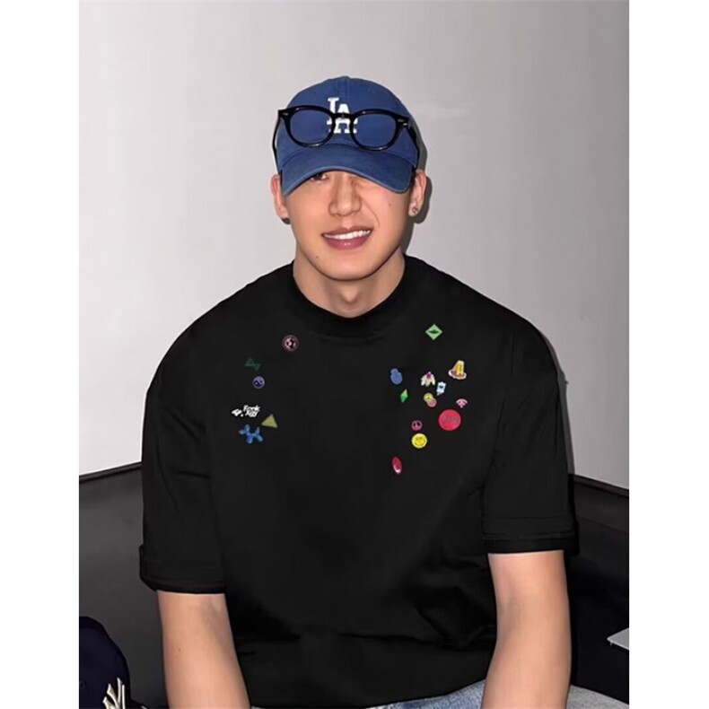 简约时尚无品牌趣味贴纸印花短袖T恤男女情侣新款慵懒T2152，男装T恤，星座1116A（原606A-3）