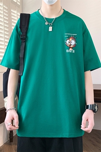 夏季男短袖t恤 高品质多工艺发泡印大码T恤衫HF8392-P34图片
