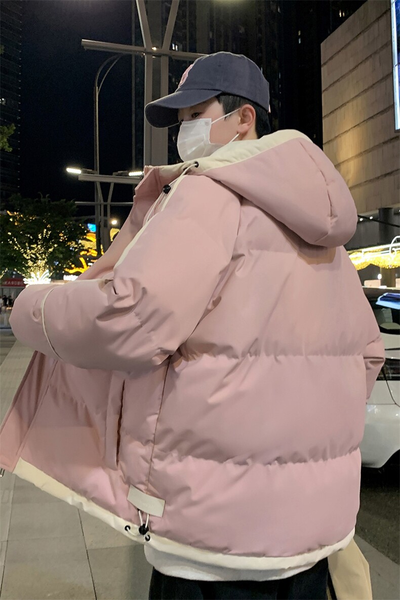 夜景中性风情侣款棉衣2026冬季宽松加厚外套男A436-3096-P80,男装棉衣,电商A436