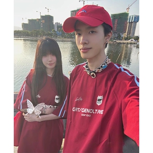 抖音得物高品质二开240克宽松纯棉美式潮牌三条杠织带短袖T恤图片