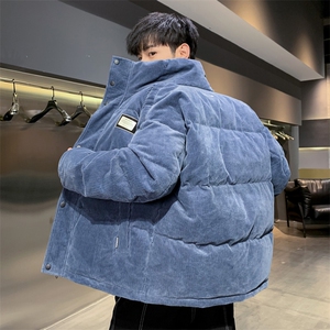 90%白鸭绒 以 M-8XL灯芯绒保暖宽松大码男士羽绒服XZ109-P175图片