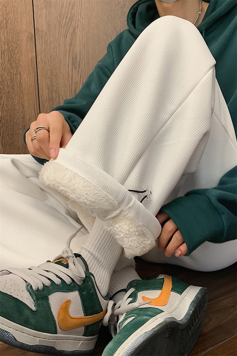 8XL-M羊羔绒卫裤男加肥加大码加厚加绒运动裤男胖子9029P55控68,男装休闲裤,电商D206-1