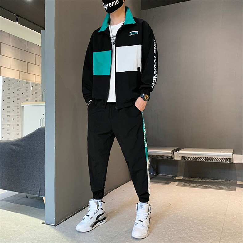 春秋装夹克外套休闲运动套装韩版潮流帅气男装搭配一套DS871TP75,男装夹克,电商A102